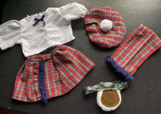 Cabbage Patch Kids Scottish Plaid Outfit For 16 " Cabbage Patch Kids