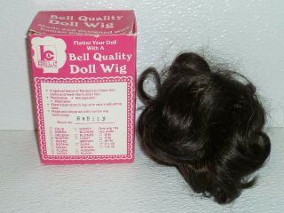 Bell Doll Wig Buster Dark Brown Size 11 - 12 Vtg But