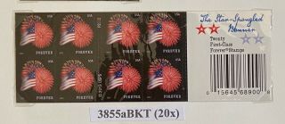 Us 2014.  Star Spangled Banner.  Sc 4855a.  Booklet Of 20.  Mnh.