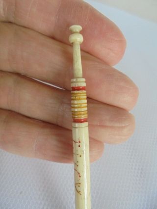 Antique Lace Bone Bobbin With The Name 
