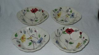 Blue Ridge Southern Potteries Chintz Cereal Bowls - Set Of 4