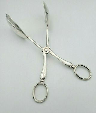 Cooper Bros.  Silverplate Scissors Style Salad Serving Tongs Sheffield England