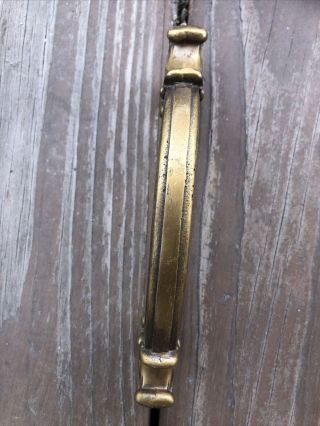 Vintage Large Door Pull Handle Flute Solid Brass