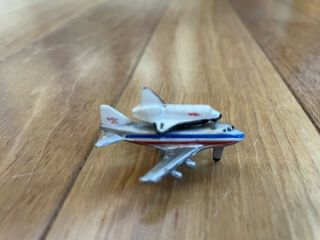 Vintage 1989 Galoob Micro Machine Boeing 747 Jumbo Jet With Space Shuttle