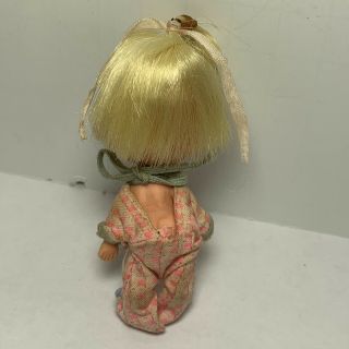 Vintage Liddle Kiddles Little Diddle 1965 Mattel Toy Doll & Outfit Blonde Blue 2