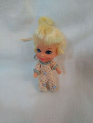 Vintage Liddle Kiddles Little Diddle 1965 Mattel Doll & Outfit Blonde Blue Eyes
