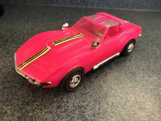 Vintage Processed Plastics Co Pink Corvette Redlines Convertible Usa Toy Car