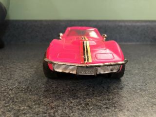 Vintage Processed Plastics Co Pink Corvette Redlines Convertible USA Toy Car 2