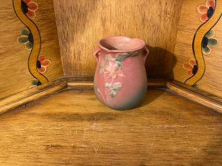 Roseville Pottery Columbine Vase Pink 12 - 4 " Circa - 1940
