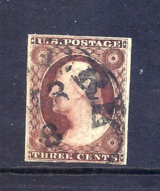 Us Stamps - 11 - - 3 Cent Washington Deep Claret Imperf Issue - Cv $30