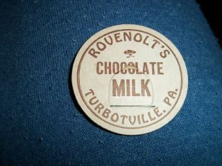 Rare Vintage Chocolate Milk Bottle Cap Rovenolt 