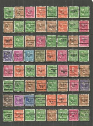 64 Different Indiana Precancels From Prexie Issue - Peru To Shelbyville
