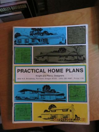 Vtg Practical Home Plans Blueprint Book Knight & Piercy Designers - Portland,  Or