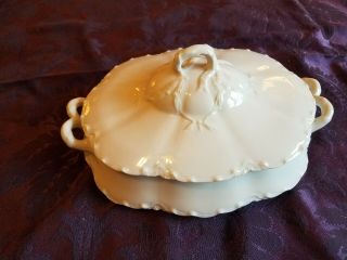 Vintage Haviland France White Porcelain Dish Serving Tureen With Cover; Ranson