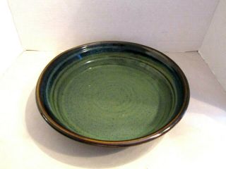 Vintage Garnett Studio Art Pottery Signed Lg Bowl Succulent Planter Blue Green