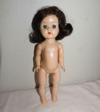 Vintage Hard Plastic 7.  5 " Big Eye Walker Doll 1950 