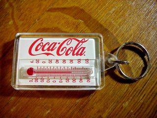 Coca Cola Vintage Coke Key Ring With Thermometer & Wind Chill Chart
