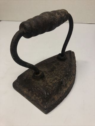 Rare 1800’s?? Antique Sad Cast Iron • Vintage Kitchen Farm Barn Homestead Tools