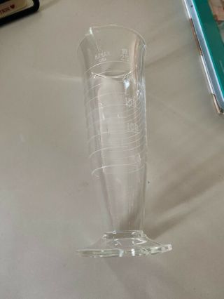 Antique Beaker Etched Kimax Usa Glass Vintage 1930s - 250ml - 8 Fl Oz