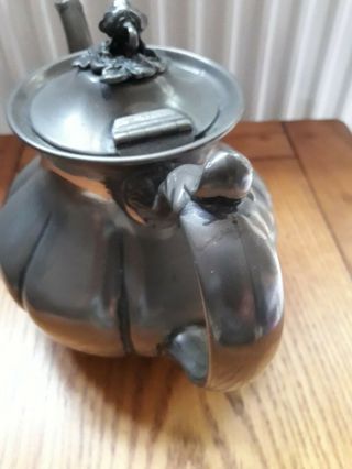 Vintage Thomas Otley & Sons Pewter Tea Pot 3
