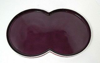 Block Red Lavendar Chromatics Double Plate Serving Tray Mcm - Germany
