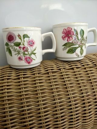 Vintage Royal Cauldon Coffee Cups Bristol Ironstone His And Hers Floral
