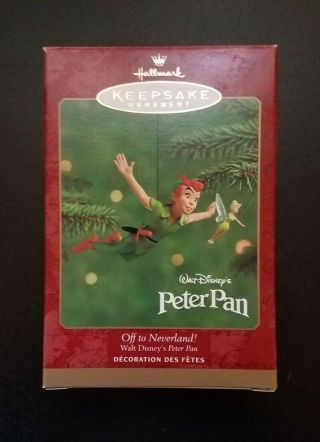 Hallmark Keepsake Peter Pan " Off To Neverland " Tinker Bell Disney Ornament 2000