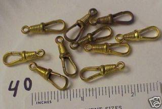Vintage German Large Swivels For Pocket Watch Chains Plated Brass 40