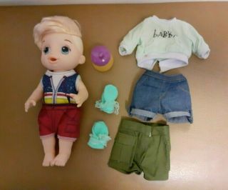 Hasbro Baby Alive Sweet Spoonfuls Baby Doll Blond Boy W/ Accessories