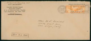 Mayfairstamps Us Naval 1935 Uss Indianapolis Air Mail Cover Wwo_58949