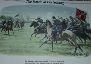 The Battle Of Gettysburg Pennsylvania 1963 5c Civil War Centennial Stamp Print