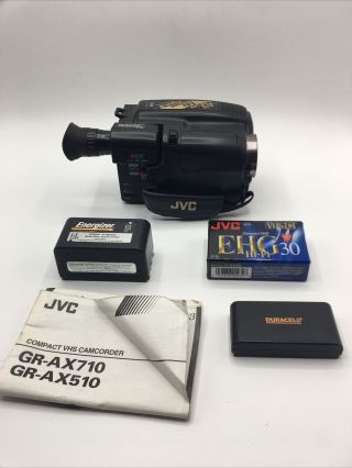 Vintage Jvc Gr - Ax510u Compact Vhs Camcorder Plus