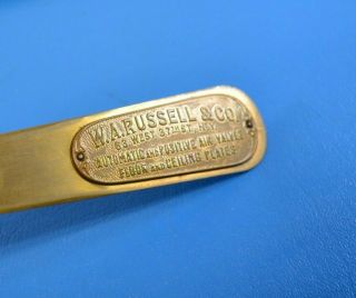 Vintage Antique Bronze Letter Opener G.  E.  Mergott Co.  Maker W.  A.  Russell & Co.