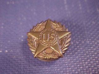 Antique Ww1 Aef U.  S.  Army Service Star Collar Stud Lapel Pin Honorable Discharge