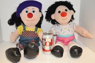Vintage Big Comfy Couch Loonette The Clown & Dolly Molly 20” Plush Dolls