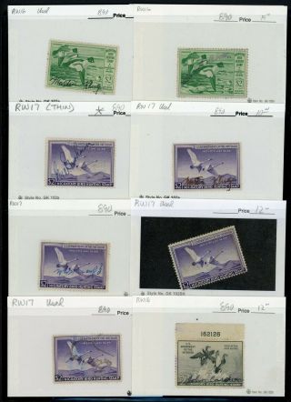 Us Migratory Bird Hunting Stamp Duck Lot 4 - See Scan - $$$