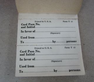 Old Vintage Booklet Of 80,  Old Railroad - Train Pass Use - Receipt Documents
