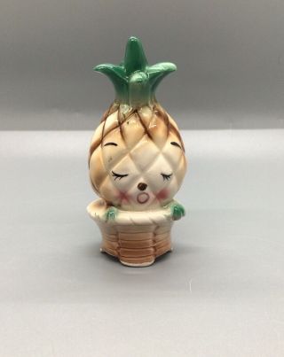 Vintage Anthropomorphic Pineapple Single Salt Or Pepper Shaker Japan