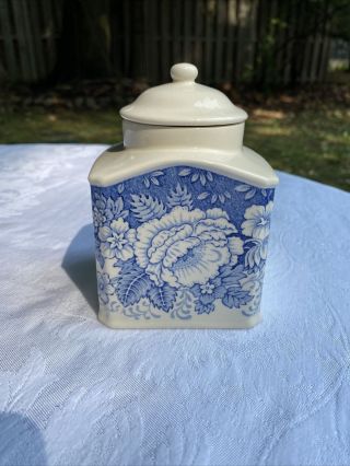 Mason’s Blue & White Tea Canister For Crabtree And Evelyn London