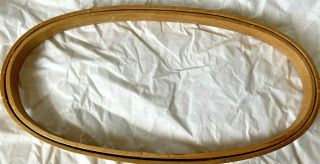 Vintage Duchess Wood Embroidery Hoop 5”x 9” Felt Cushion Lined Oval Antique C1a