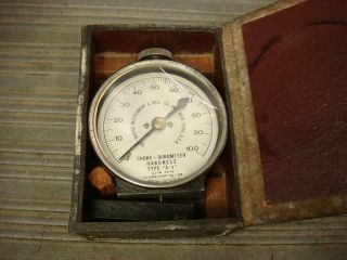 Vintage Shore Instrument Durometer Hardness Gage Type A - 2 W/ Case Hardness