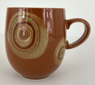 Denby Fire Chilli Swirl Coffee Mug 4 " Rust Stoneware England