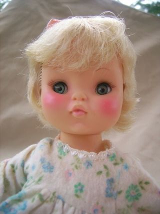 Vintage 1966 Effanbee 11” Pun ' kin Doll Sleeping Eyes Dressed Nightgown 2