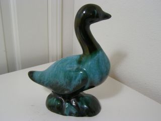 Blue Mountain Pottery Goose / Duck 8.  5 " Blue Glaze