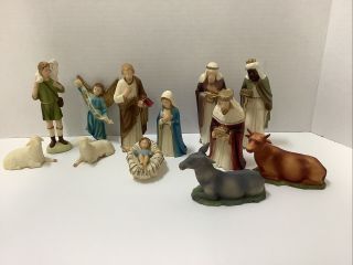 Vintage 12 Piece Nativity Set - 844 - Plastics - Hong Kong