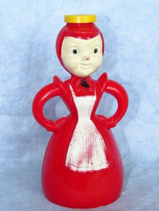 Vintage Red Plastic “merry Maid” Water Sprinkler Bottle By Reliance (ca.  1950s)