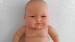 Berenguer Baby Doll - 8 " Tall - All Vinyl - 2 Teeth - Brown Eyes