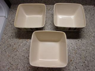 Tabletops Lifestyles Jentry Hand Painted/Crafted Set of 3 Square Bowls 3