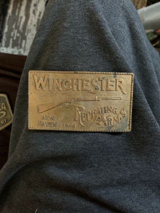 Vintage Brass Winchester Repeating Arms Belt Buckle