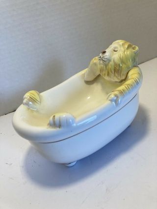 Vintage Seymour Mann Lion Lounging Soap Dish Holder